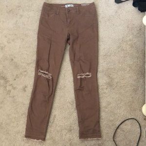 Ripped brown jeans from Macy’s!